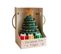 Crochet Christmas Tree Kit - DIY Crocheting Decoration Set With Beads & Instructions, Learn-to-Knit Craft Supplies For Adults, Beginners, Winter Holiday, Party & Christmas Décor