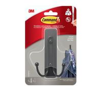 Crochet - COMMAND - 17036BFGN - Noir mat brossé - S'enlève sans traces - Facile à utiliser