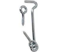 Crochet contrevent LENNIE - Acier zingué blanc - 5x100 mm - CROV0510002B