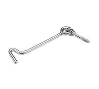 Crochet contrevent LENNIE - Acier zingué blanc - 6x120 mm - CROV0612002B