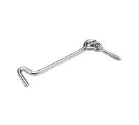 Crochet contrevent LENNIE - Acier zingué blanc - 6x140 mm - CROV0614002B