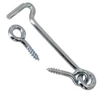 Crochet contrevent - VYNEX - 4x80 mm - Zingué - Vendu à l'unité - Idéal pour volets