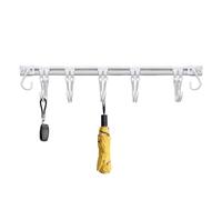 Crochet coulissant de cuisine - Cintre de support pour ustensiles | Organisateur de pot de rangement, crochet coulissant sur rail, rail de cuisine - Crochet de rangement pour ustensiles de cuisine