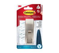 3M Patère de fixation – 1 crochet, grande languette, jusqu'à 2,3 kg – Alu