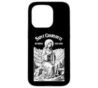 Crochet Crochet Patron Saint Charlotte Artisanat Artisanat Coque pour iPhone 15 Pro