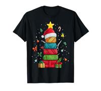Crochet Crochet Tricot Quilter Sapin de Noël Chapeau de Noël T-Shirt