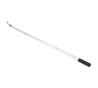 Crochet D’échelle de Grenier en Acier Inoxydable, Tige Extensible | Traction Assistée, pour Trappe et Accès en Hauteur, Finition Argentée, Usage Maintenance et Seniors