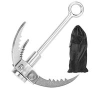 Crochet d’Escalade, Crochet à grappin, Griffe d'escalade à 3 Griffes, Crochet Robuste de Survie en Plein air en Acier Inoxydable Multifonctionnel pour la randonnée en Camping en Plein air