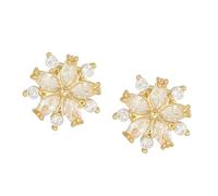 Crochet d ' oreille à de fleurs étoiles, Gold