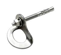 Crochet d'ancrage en acier inoxydable 25 KN pour assurage, gréement, escalade, mousqueton, argent, cintre avec vis