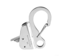 Crochet d'ancrage marin en acier inoxydable 304 sans nœuds pour corde de bateau, support coulissant réglable de 1,6 cm, accessoires de canoë (argenté)