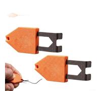 Crochet d'Ancrage pour Corde pour en Acier Opération Une Main Fixation Rapide Outil de Sécurité pour chantier Bricolage 7x3cm Orange Lot de 2
