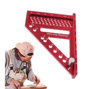 Crochet d'angle 3D pour charpentier et construction | Jauge d'angle précise de 22,5 à 90 degrés | Outils de menuisier et outils de menuiserie, pour mari, papa, hommes, charpentier, ingénieur, bâtiment