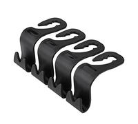 Crochet d'appui-tête de voiture, 4pcs crochet universel de siège de voiture(noir)