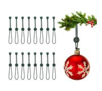 Crochet d'arbre de Noël, Crochets d'ornement de Noël antidérapants, Crochet de Boule de Noël réglable, Cintres pour Sapin de Noëls pour accrocher Petits et Grands Ornements Lourds (48, Vert)