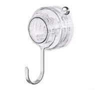 Crochet d'aspiration avancé avec une adhérence puissante, résistant à l'humidité et imperméable, crochet en forme de J pour une suspension facile et des articles de tomber (transparent)