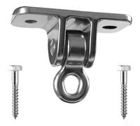 Crochet de balançoire en acier inoxydable 304 - Support de plafond robuste - Charge de 850 kg - Pour équipement de yoga, pilates, fitness - Résistant aux intempéries - Argenté - 10 x 10 x 8 cm - Pour