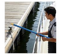Crochet de bateau rétractable en fibre de verre, perche d'amarrage polyvalente pour amarres de bateau/suspension de lumières extérieures, crochets pour canots de sauvetage (2 pièces, 500 cm (16,4 pi