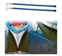 Crochet de bateau télescopique - Tige d'amarrage réglable de 13/16/19 pieds for yachts, navires et récupération de cargaison(Blue,5mx2Pack)
