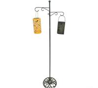 Crochet de berger en fer fiable pour accrocher des lanternes d'extérieur et des articles décoratifs avec un placement stable et résistant à la rouille au sol