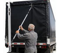 Crochet de bête de camion épaissi, Pôle de crochet extensible pour vêtements suspendus/lumières de chaîne/plantes, Retriever de charge extensible(Black,1.7m(67in))