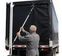 Crochet de bête de camion épaissi, Pôle de crochet extensible pour vêtements suspendus/lumières de chaîne/plantes, Retriever de charge extensible(Silver,5m(197in))