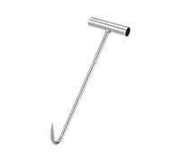 Crochet de Boucher en Acier Inoxydable, Crochets à Viande avec Poignée en T pour BBQ, Saucisse, Batterie Cuisine- 40cm