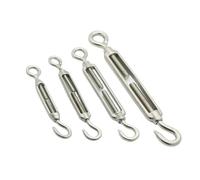 Crochet de boulon de tendeur M4/M5/M6/M8, vis à œil de gréement, tendeur de câble métallique, connecteur serré 304SS(C to C,M4)