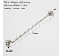 Crochet De Cabine De Fenêtre Et Loquet À ?il,Porte De Hangar,Loquet De Porte,Support Silencieux,Acier Inoxydable - Type Silver 12 Inch