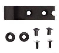 Crochet de ceinture en acier inoxydable avec double trou de fixation - 66 x 18 mm - Noir - Pince à ressort pour outils, établis et projets de bricolage (1 pièce)