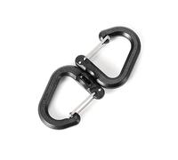 Crochet de chaîne en S portable rotatif à 360° double mousqueton extérieur pivotant pour randonnée, camping, randonnée pédestre, promenade de chien, sacs à dos, porte-clés