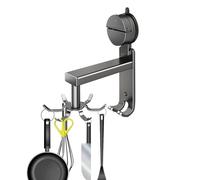 Crochet de cuisine rotatif - Support de suspension multifonction en d'aluminium avec plusieurs bras, construction compacte et solide | Solution de rangement pour outils, couvercles, tasses