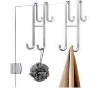 Crochet de douche - MARQUE - Modèle - Acier inoxydable 304 - Installation sans perçage - 2 pièces