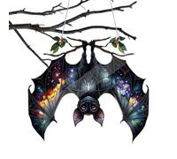 Crochet de fenêtre chauve-souris - Attrape-soleil en acrylique teinté pour décoration d'Halloween