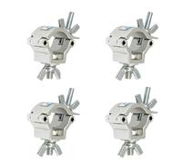 Crochet De Fixation Pour éClairage De ScèNe Lot de 4 pinces serrage en aluminium for éclairage scène, for charge 10 kg, compatible avec les projecteurs à tête mobile F14 Quick Light(Silver)