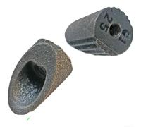 Crochet de guidon de vélo pliable en fer 22 mm (-25 mm) | Construction en fer, tige de 22 mm, finition grise, longueur 30,5 mm, trou de vis sécurisé