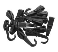 Crochet de Lampe Frontale pour Casque de Chantier 12 Pcs Noir