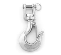 Crochet de Levage 1 ou 2 crochets de levage à œil pivotant en acier inoxydable 304, charge 150/350/650/1000/1500 kg, verrouillage robuste, gâchette pression(1 x Load 650KG)