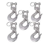 Crochet de Levage 5pcs 304 Type d'acier inoxydable Trigger de chape Swivel-Eye Lifting Snap Ton Crochet avec 15 0kg Limite charge travail