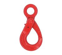 Crochet de levage autobloquant, crochet sécurité type œil en acier allié G80 avec loquet, grue robuste for le gréement, remorquage, palan et transport portuaire d'usine(15T/33069LB)