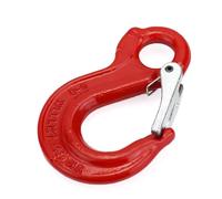 crochet de levage Crochet coulissant à chape G80, crochet à élingue for palan à œil, point de rupture de 1,2 tonnes, gréement de journalisation rouge en acier forgé de 4 500 lb pivotante
