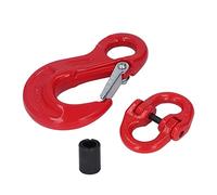 Crochet de levage de levage 2 pièces avec boucle à double boucle conception épaissie crochet de levage de trempe à haute température 5.3T acier au chrome-molybdène durable pour