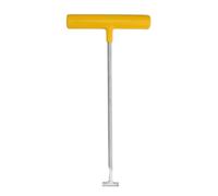 Crochet de Levage en Acier Inoxydable 28mm à Poignée en T | Surface Lisse Sécurisée, Prise Confortable en PVC Jaune, pour Regards et Avaloirs, Chantier et Travaux