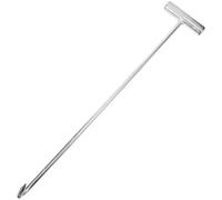 Crochet de Levage en T pour Regard et Porte Roulante, Fer Argenté | Outil Polyvalent, Capacité de Charge Élevée, pour Couvercles de Regard et Volets Roulants, Format 50cm