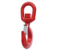 Crochet de levage pivotant robuste de 5 tonnes avec loquet de sécurité - Crochet de grue en acier allié pour usine industrielle, port et ingénierie de construction