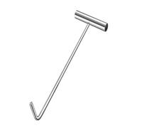 Crochet de levage robuste en acier inoxydable de 12 mm - Outil pratique de 90 cm pour le levage et le déplacement de plaques d'égout et de regards pluviaux ; crochet durable et fiable pour l