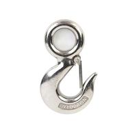 Crochet De Levage Working Load 0.5T/0.75T/1T/1.5T/2T S320 Stainless Steel Hoist Cargo Hook Lifting Chain Eye Rotatable Ring Claw With Lock(3T)