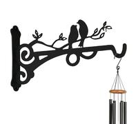 Crochet de noire - Rendez-vous en métal à industriel pour usage extérieur et intérieur | Crochet mural en fer décoratif pour pots de fleurs, mangeoires d'oiseaux, lanternes | Gia