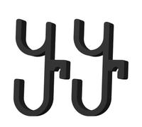 Crochet de parapluie de voiture 2 pièces Support de parapluie de coffre de voiture universel Sans perçage Sans secousses Sans bruit Installation stable Convient à toutes les voitures (Black, One Size)