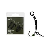 Crochet de pêche à la carpe avancé Ronnie Hameçon large